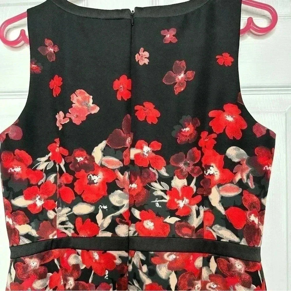 Jacob Sheath  Dress Sleeveless Floral Black/Red/White Size Medium - Picture 16 of 16
